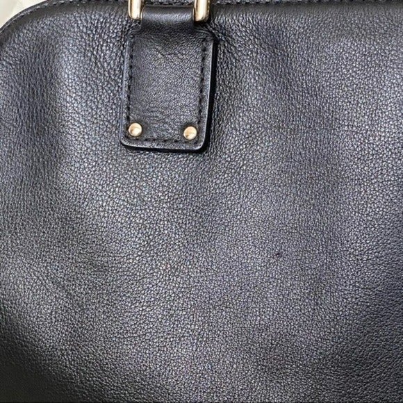 Tory Burch Thea Triple Zip Black Satchel Bag Purse Handbag - Picture 5 of 12